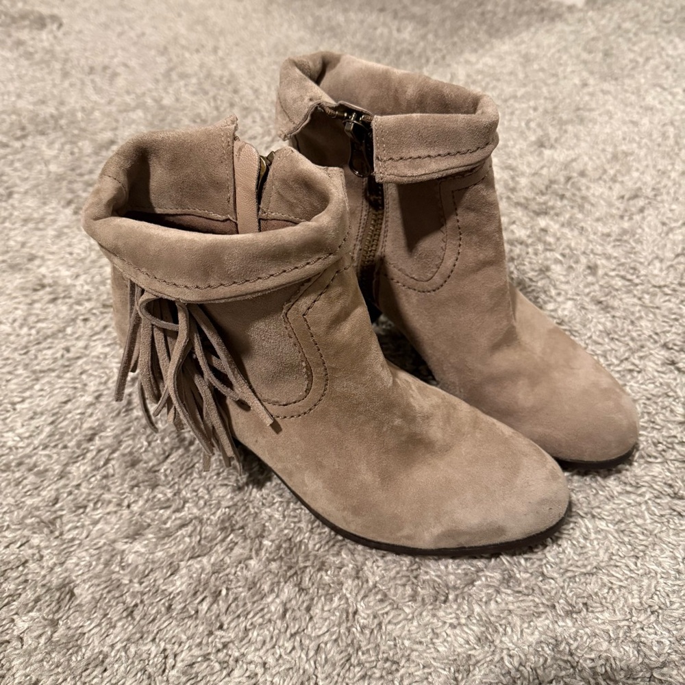 Sam Edelman Beige Suede Ankle Boots